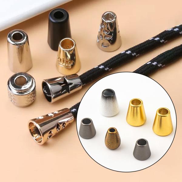 Custom Swimwear Bikini Rope End Fitting Metal Drawstring Cord End Cap Toggle Stopper