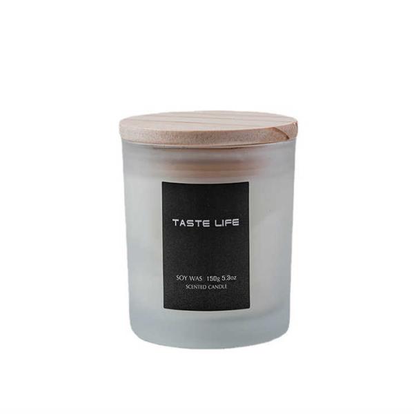 Home Birthday Wedding Atmosphere Luxury Glass Soy Wax Glass Jar Scented Candles With Lid