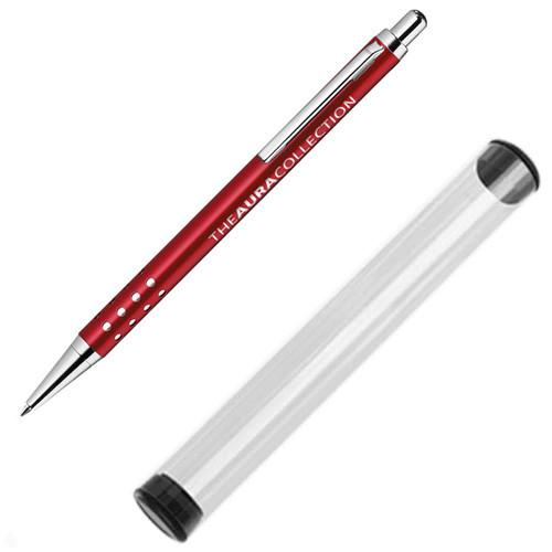 push style ball pen in PVC tube packing for for promotional use