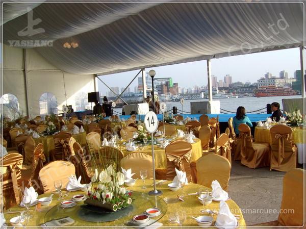 15X20 200 Seater Luxury Wedding Tents A Frame Shape 100 Km/H Wind Resistance