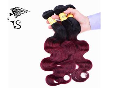 Ombre Black Burgundy Hair Extensions Human Hair 8A Body Wave No Tangle