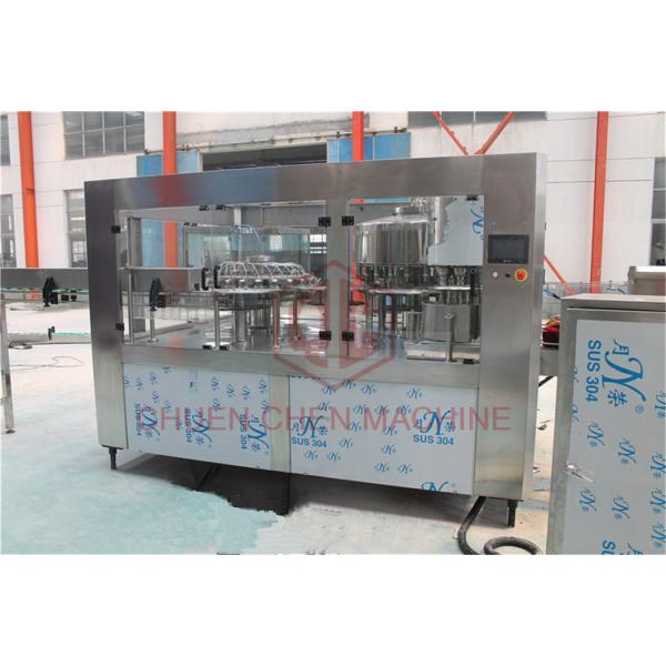Fast Glass Bottle Packing Machine , Stainless Steel Glass Bottle Filling Line