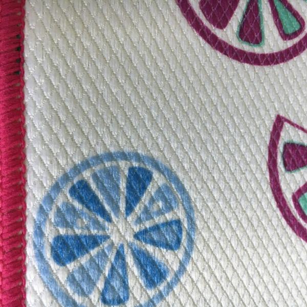 Sinlge packed 1pc Microfiber  printeted water absorb dish mat kitchen water pad with grid patten