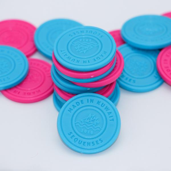 Embossed Customized Colorful Plastic Learning Counters Mini Poker Chips Game Tokens