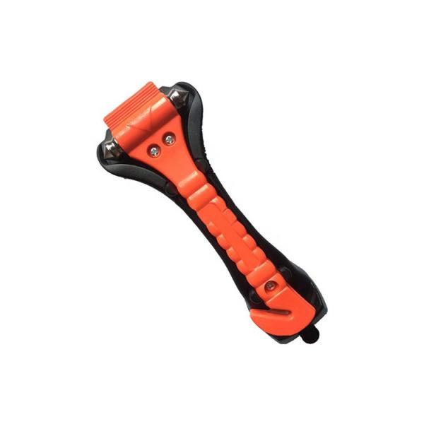Car Emergency Tool Double Steel-Tipped Window Breaker and Safety Hammer for Red Vehicles