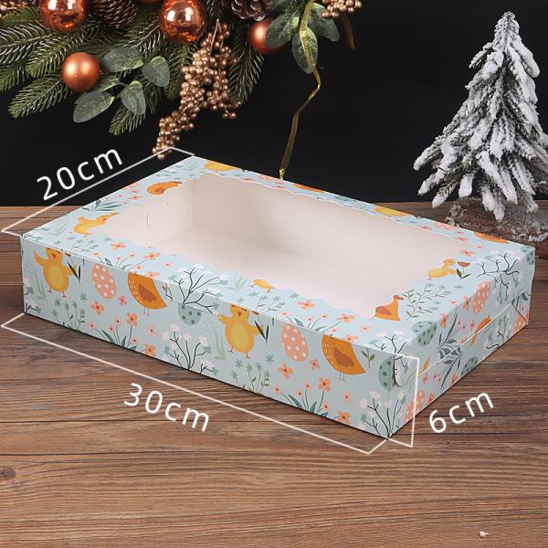 Wholesale Windowed Paper Boxes For Cookies Baked Goods Candies Desserts Square Cakes