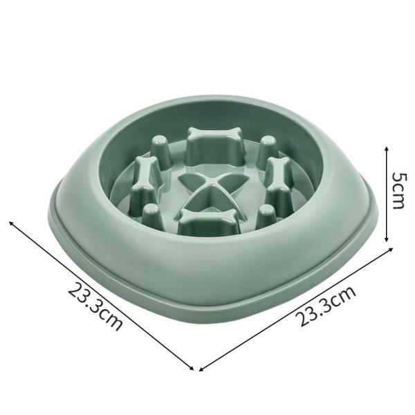 Durable Pet Bowl for Slow Feeding Bloat Stop Bone Type Food Grade Plastic Supplies