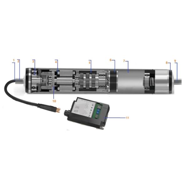 Controlador ZPA Motor Drive Roller Diâmetro 50mm Para Sprocket Chain Cinturão transportador