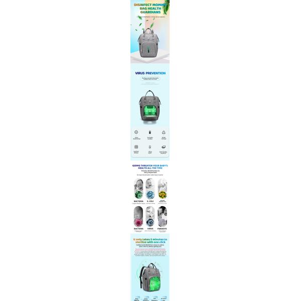 Geometric Polyester Fashion Mummy Maternity Nappy Bag 25*16*42cm