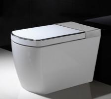White Smart Flush Toilet Set Floor Mounted Room Luxury Bathroom Accessories