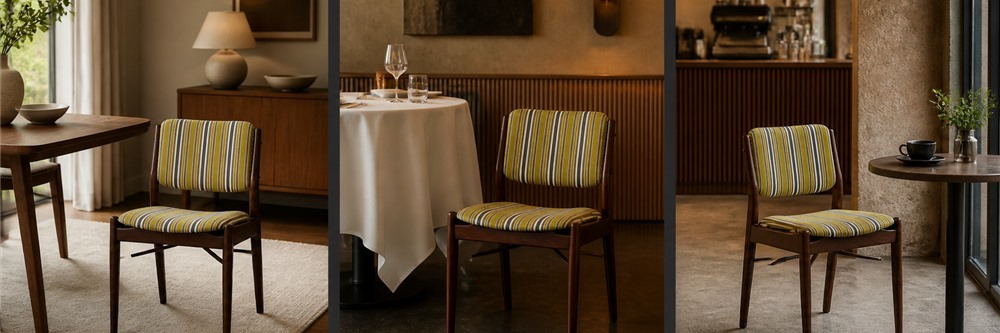 Mid-Century Upholstered Back Dining Chair CYC-065