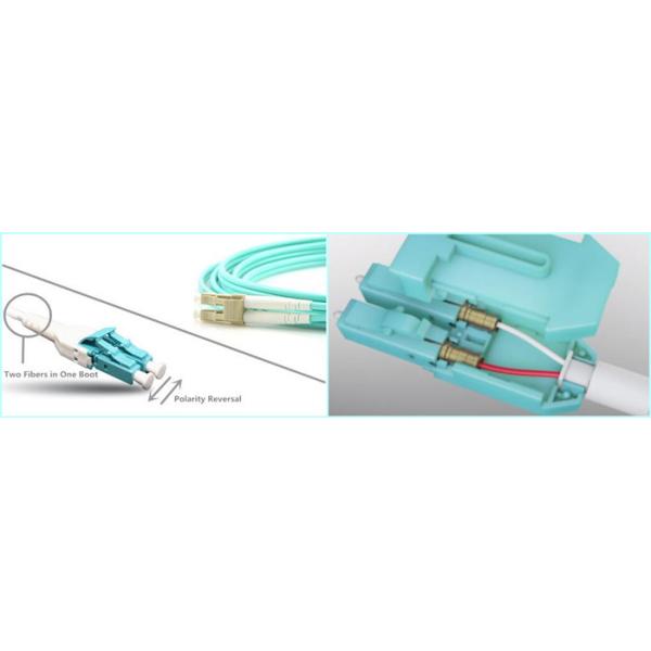 Мультимодный дуплекс LC/LC Uniboot 50 гибкий провод Aqua OM4 микрона