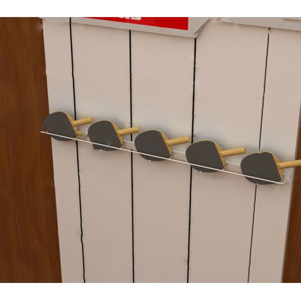 2200mm Table Tennis Sports Display Rack With Aluminum Alloy Slot Back Panel