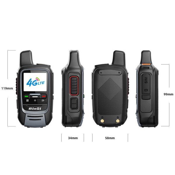 BinQi BQ-300A 4G Walkie Talkie Handheld LTE POC Radio with 2500-3000mAh Battery 12 Months Warranty and Wireless Intercom