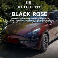 K136 Black Rose TPU Color Car Paint Protection Film Vinyl Wrap Sticker