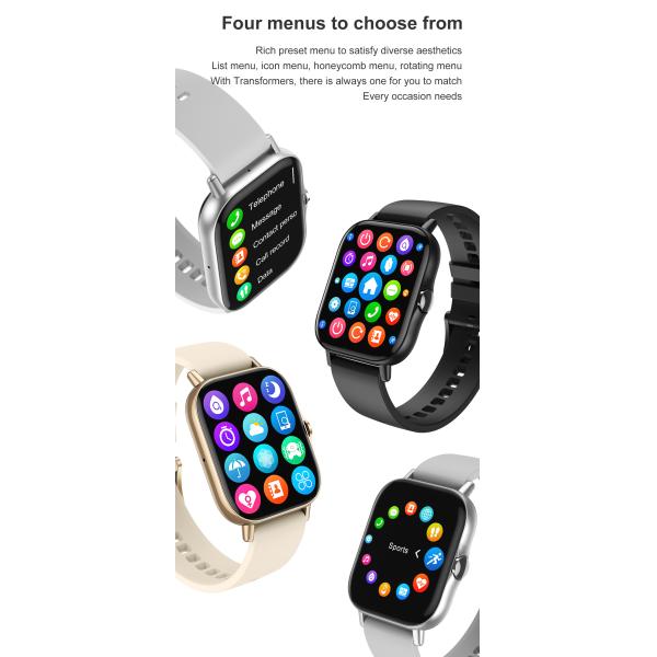 DT94 1,78 Smart Watch de fonction d'appel d'écran de pouce avec le moniteur de tension artérielle