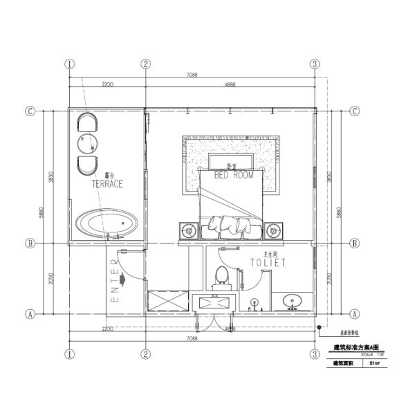 Cottage Prefab Timber Homes , Prefabricated Wooden Houses With Open Area Bathroom