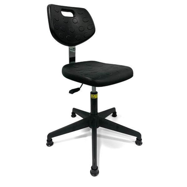 Silla de laboratorio ESD con reposabrazos 410 * 400mm Tamaño del asiento Resistencia del sistema 10E5 10E8 Ω Para plantas de fabricación seguras de ESD en laboratorios