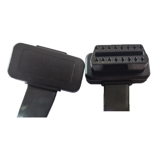 Flat GPS Cable 16 Pin Obd J1962 , Male To Dual Female Obd2 Scan Cable