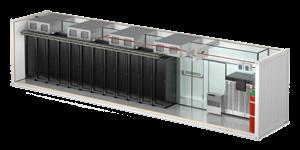 Recipiente integrado Data Center com no condicionador de ar da precisão da fileira