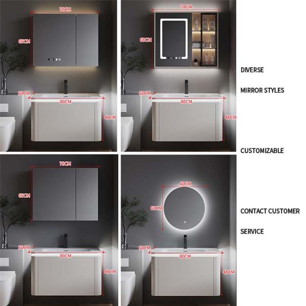 Rock Integrated Countertop Slate Bathroom Vanity Waterproof