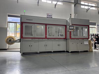 Flat Wire Stator Winding Machine with Dual Wire Feeding Module and Adaptive Paint Removal Mechanism