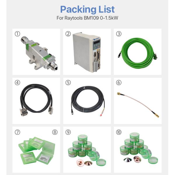 Durable 1500W Fiber Laser Welding Head Multi Function Raytools BM109