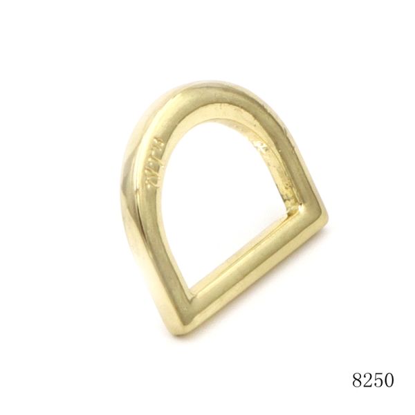 Zinc Alloy Custom Logo Engraved Gold Metal D Ring Buckle for Handbags Decorative