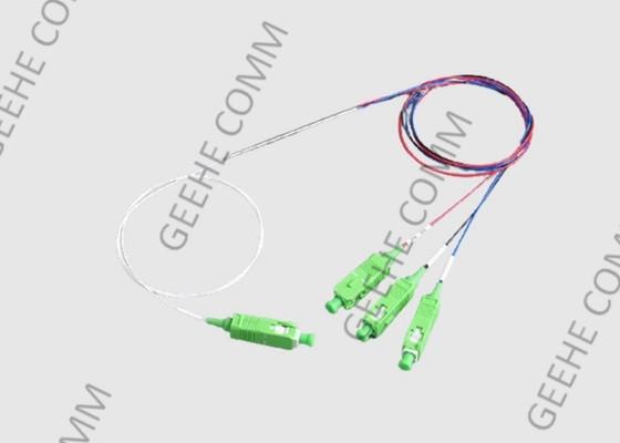 1 To 3 Steel Tube Fiber Optic Cable Coupler Single Mode Fused Fiber Coupler