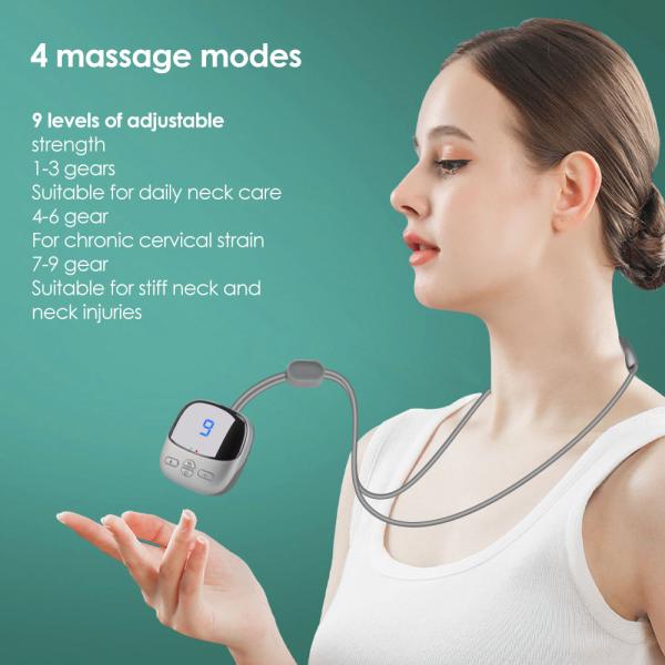 Relaxing TENS EMS Pendant Cervical Spine Massager for Neck and Shoulder Pain Relief