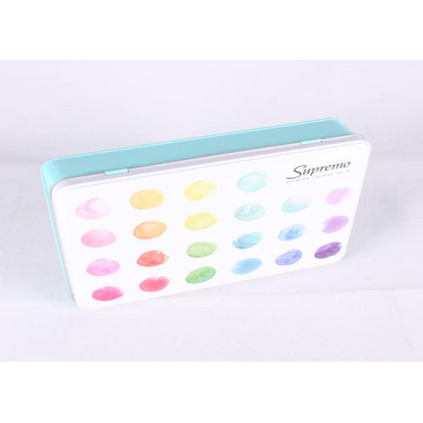 Rectangle Cosmetic Tins With Hinged Lid