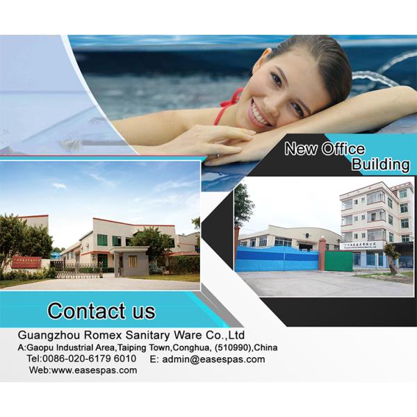 Banheira de hidromassagem exterior do redemoinho de 10 pessoas do ISO da associação retangular luxuosa dos termas da natação 2*3KW