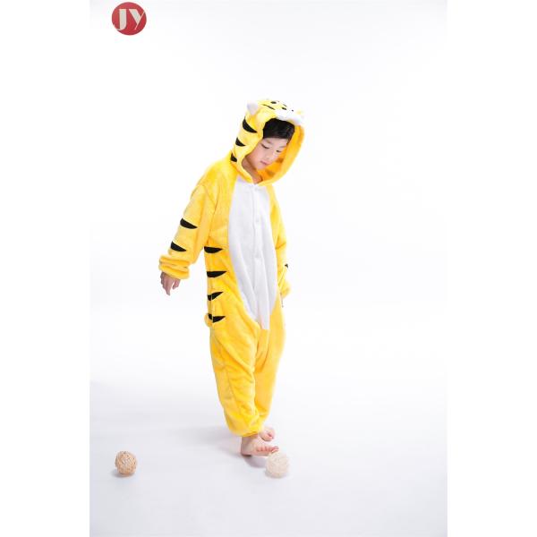 Regular Sleeve Cartoon Flannel Breathable Kids Winter animal Pajamas onesie