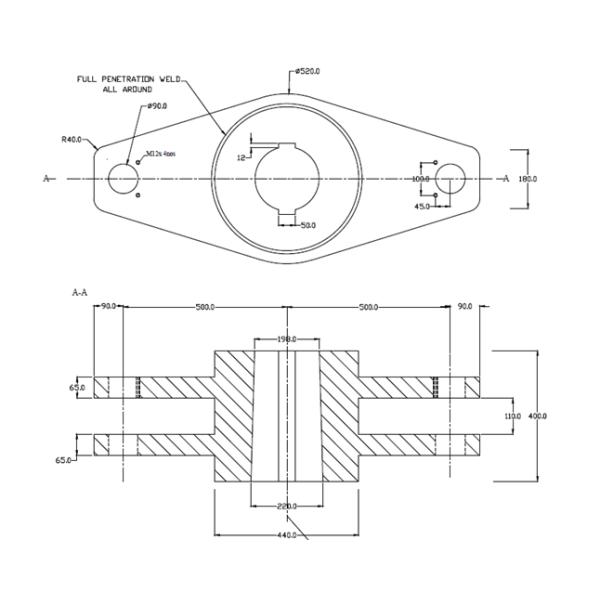 Ключевой тип румпель морского штурвала подготовляет морское гидравлическое управление рулем