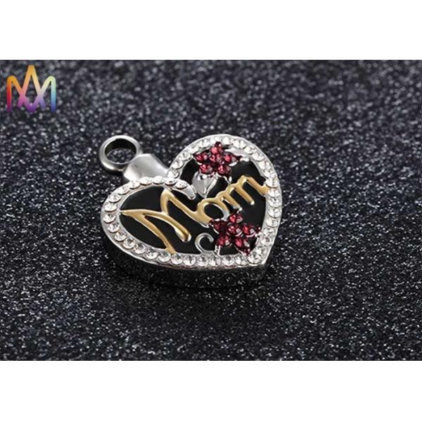 Выгравированное отполированное медное ожерелье урны сердца для зол