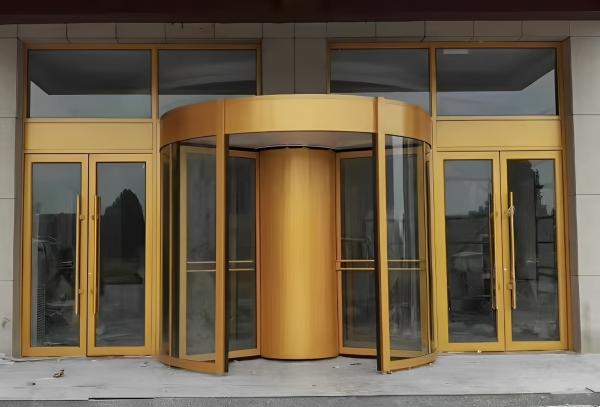 Residential Hotel Commercial Tempered Glass Intelligent Revolving Rotation  Door