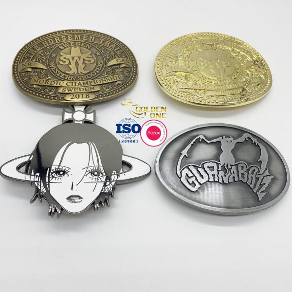 Durable Custom Cowboy Belt Buckles , Zinc Alloy Vintage Western Belt Buckles