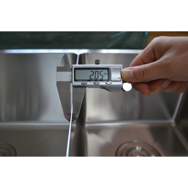 Глубокая кухонная раковина нержавеющей стали, верхняя кухонная раковина угла держателя с узким зазором