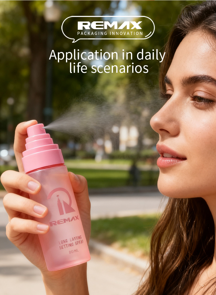 80ml PET Fine Mist Spray Bottle Refillable Cosmetic Sprayer