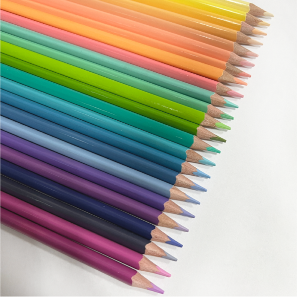 Manufacturer High Quality 7 Inch 24 PCS Kids Macaron Colored Wooden Pastel Triangle Color Pencil