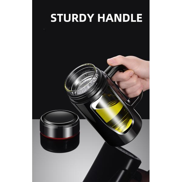 CLASSIC Design Style Unbreakable Double Wall Tea Infuser Water Bottle for Easy Travel