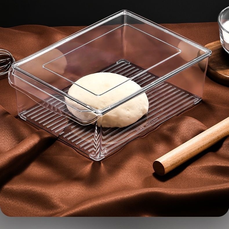 Factory Wholesale Food-Grade Sealed Dough Proofing Multi-Purpose Refrigerator Bread Storage Box for Home Kitchen