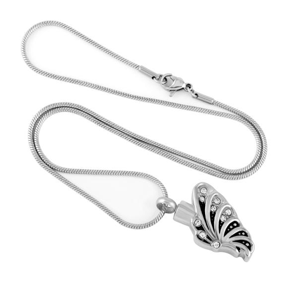 Stainless Steel Necklace with Beautiful Butterfly Design Funeral Keepsake Jewelry