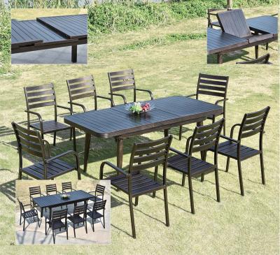 Leisure  Garden Cast Aluminum 8 Seater Outdoor Furniture Table And Chair Set Garden Furniture