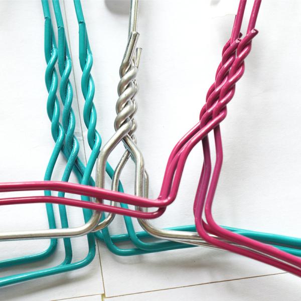 Low Carbon Steel Powder Coating Wire Shirt Hangers 500pcs Per Box Non-Slip Design