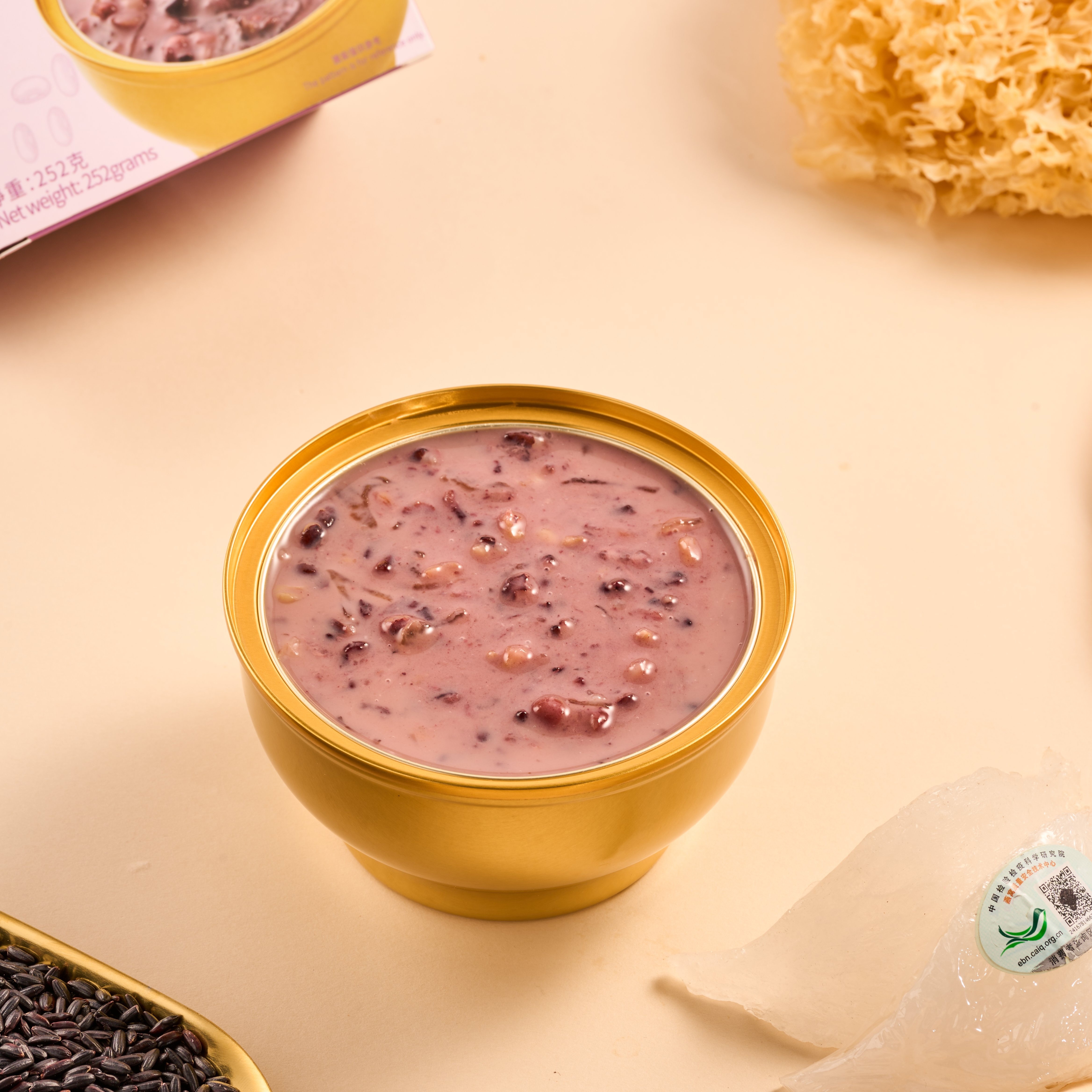 Suitable for All Ages Black Rice Birds Nest Nutritious Breakfast Porridge Rich in Collagen and Protein Enhances Daily Nutritional Intake