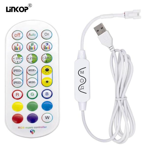 Dc 5v Bluetooth App Rgb Led Controller With Brightness Adjustment And Microphone