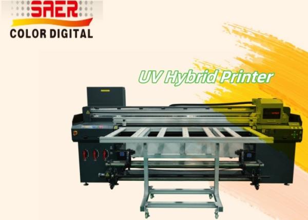 Imprimante hybride UV automatique à plat et à rouleau