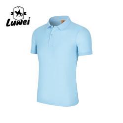 Casual Homem Cotton Polo T-shirts Desporto Grande bordado Tricoteado