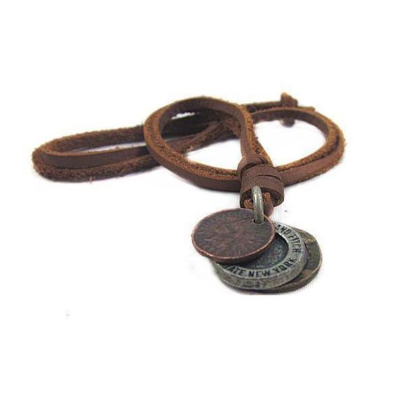 Cowhide joker short men and women fashion multilayer personality necklace